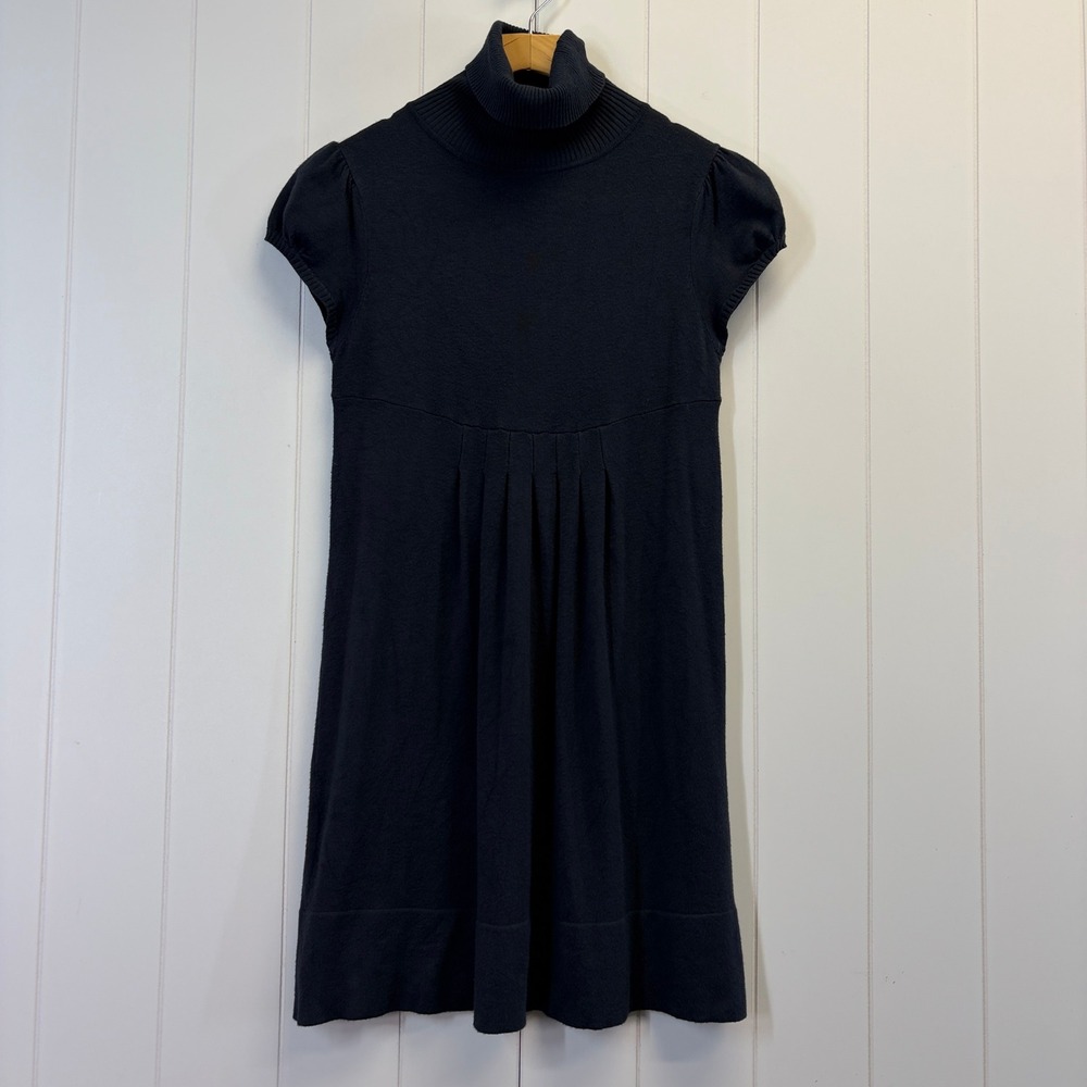 No Boundaries Y2K Dark Academia Turtleneck Sweater Dress Women Large Mod Chic